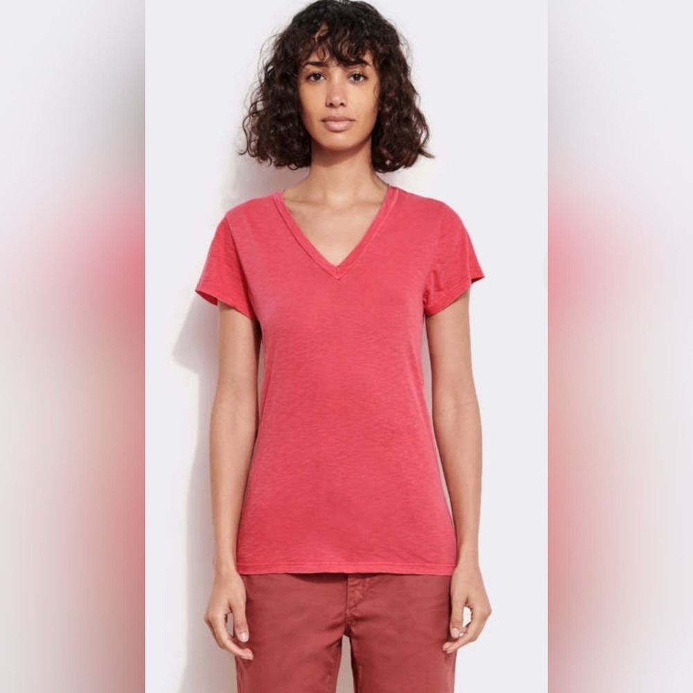 Sundry By "Anthropologie" Cranberry Short Sleeve Tee